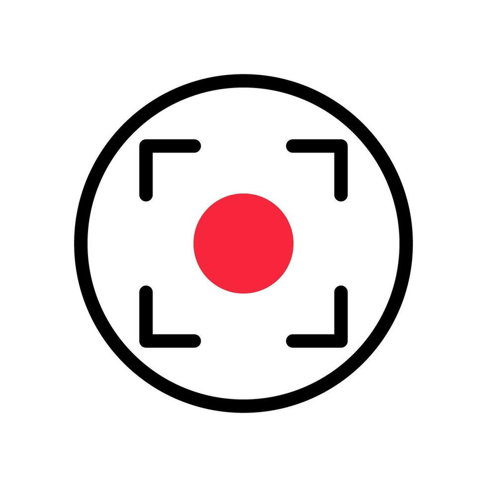 Circular recording icon. REC. Video recording. Vector. vector