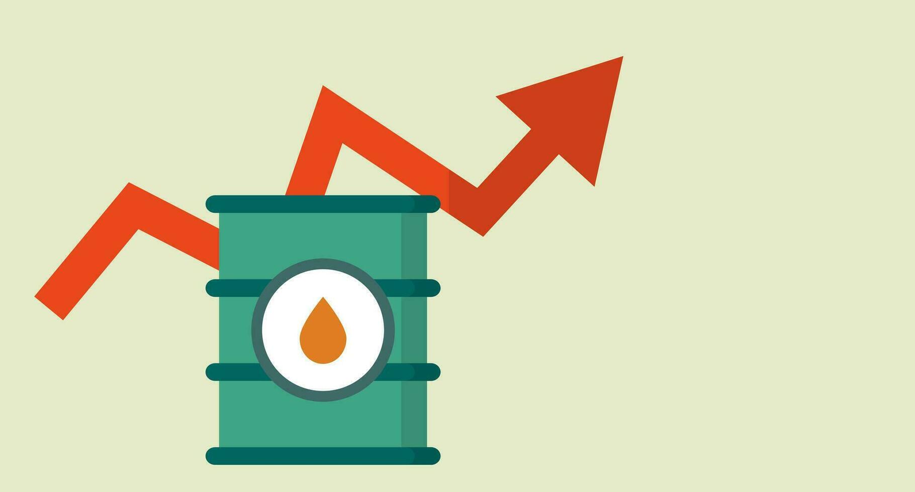 crudo aceite, petróleo, gasolina, y otro combustible precios aumentar. combustible tambor y creciente flecha y antecedentes. vector. vector