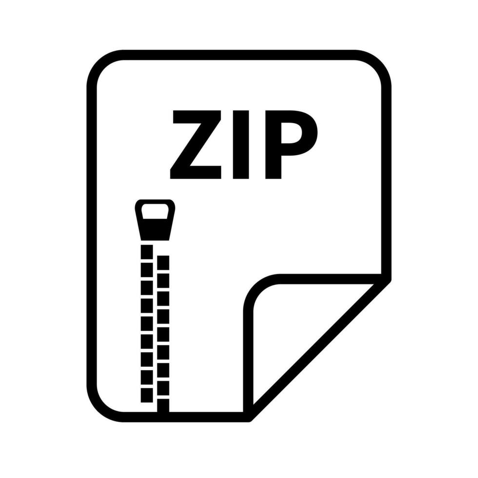ZIP file data icon. Data compression extension. Vector. vector