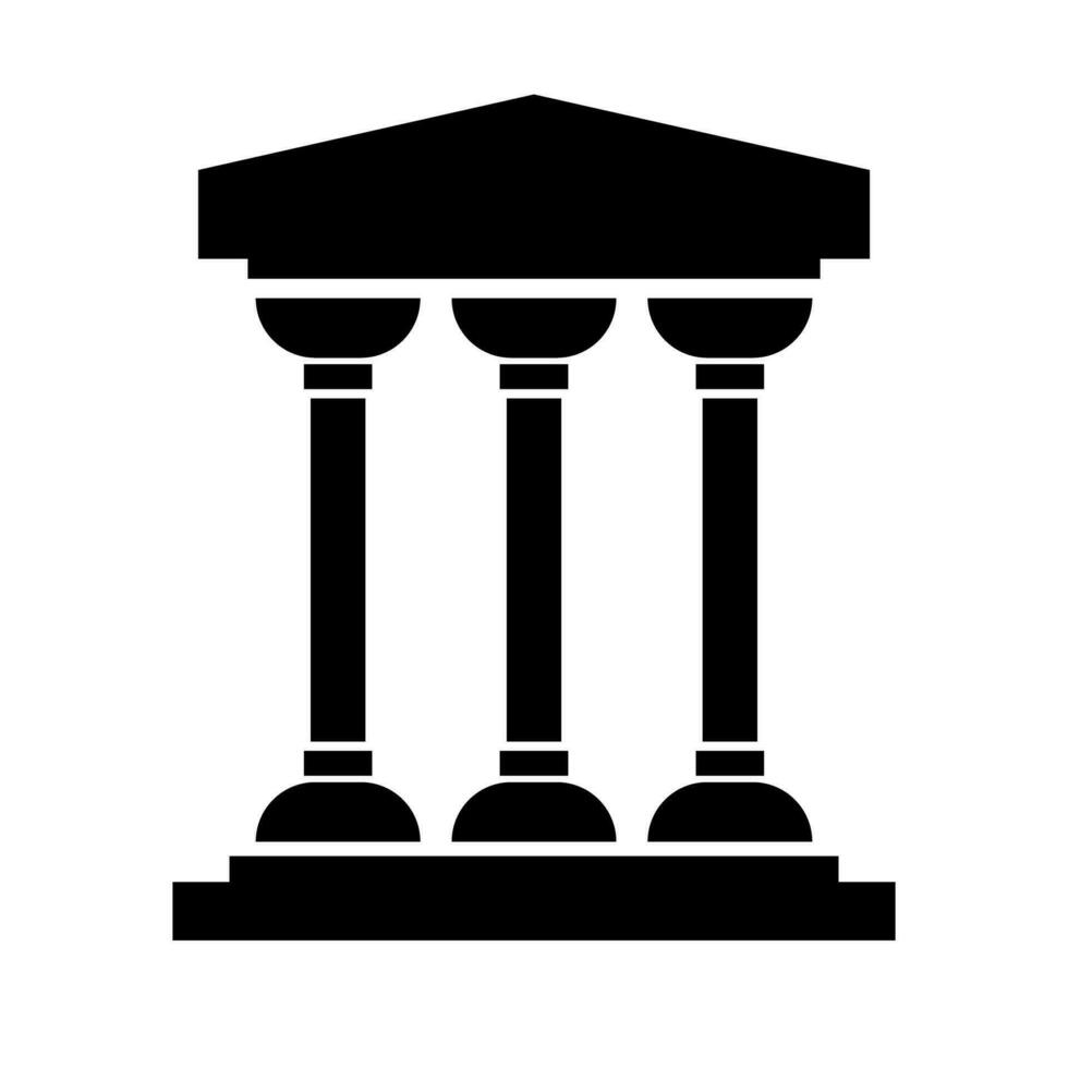 Museum and Temple Icon. Historical Greek architecture. Heritage. Vector. vector