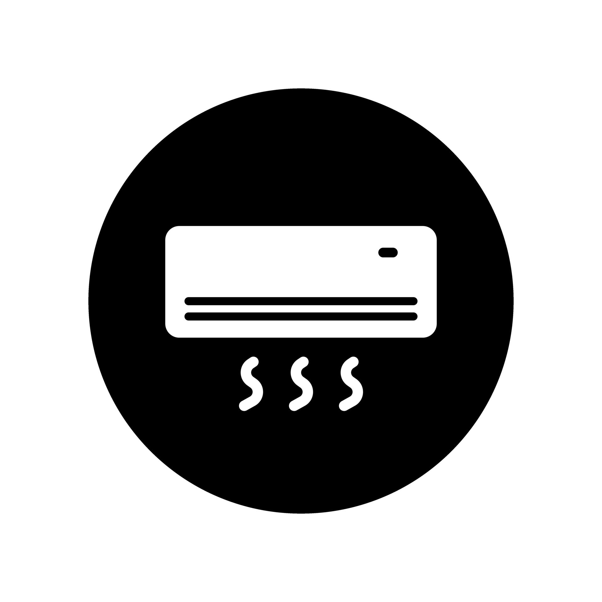 Round air conditioner icon. AC. heating or cooler. Vector. 26381239