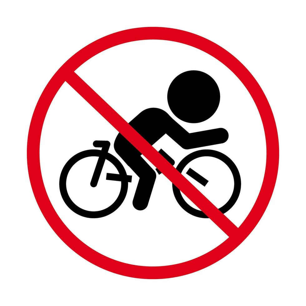 Bicycle use prohibited. Restricted bicycle parking area. Vector. vector