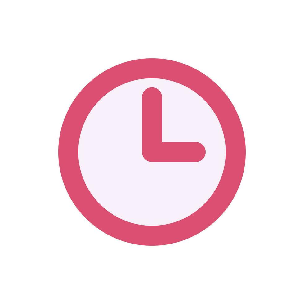 Red clock icon. Wall clock. Vector. vector