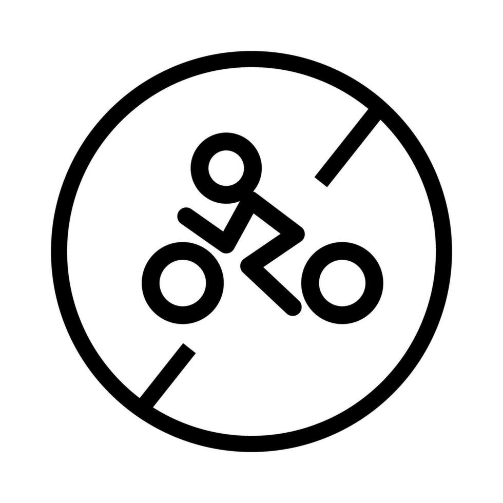 No Bicycle Sign. Bicycling prohibited. Vector. vector