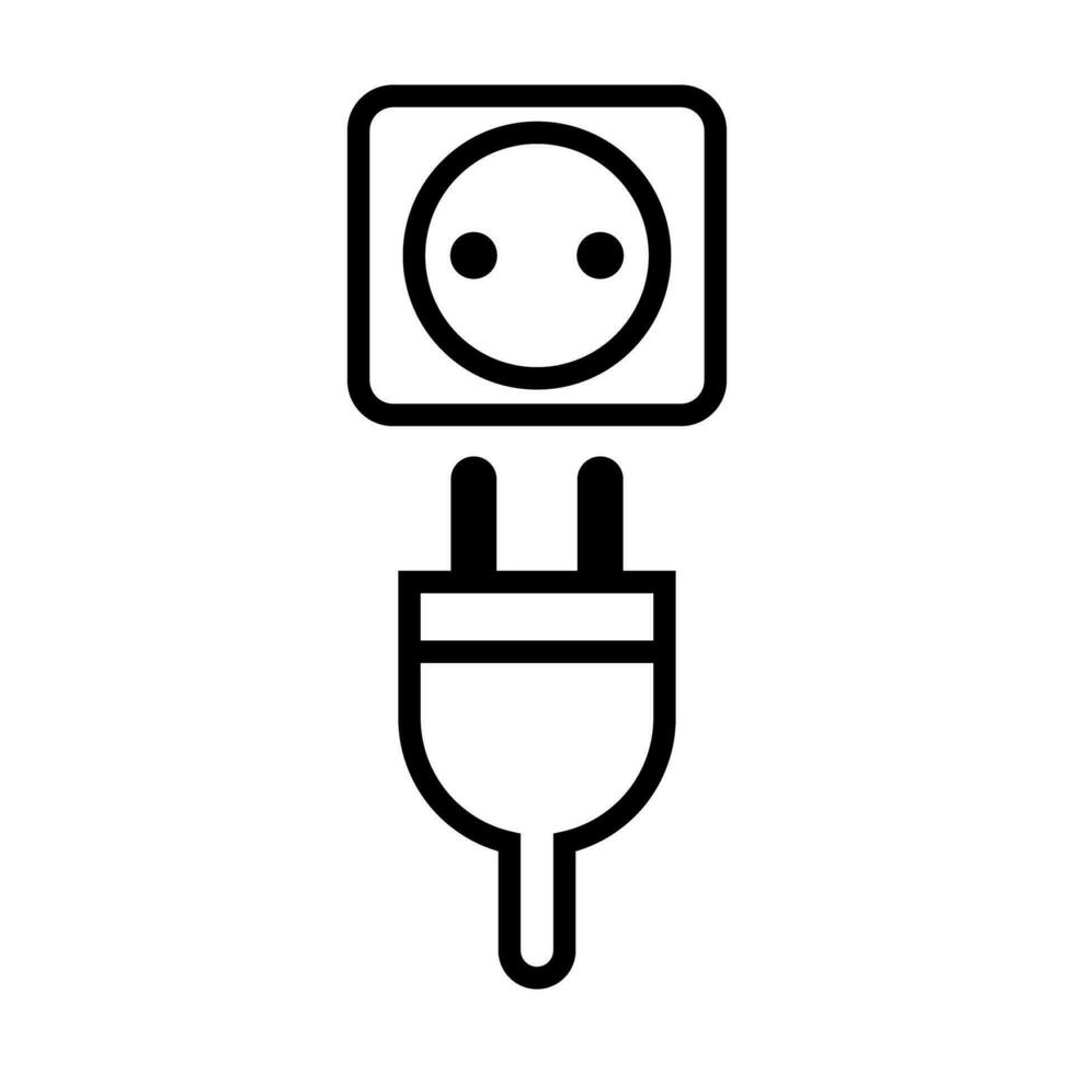 Outlet and plug-in icon. Charging plug. Vector. vector