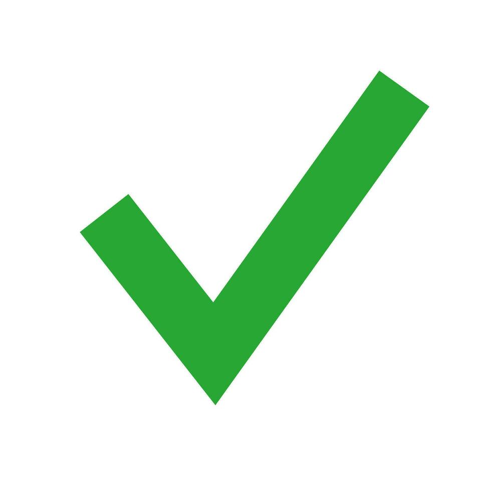 Check mark symbol. Tick symbol. Survey selection sign. Vector. vector