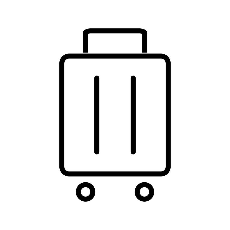 Cute suitcase icon. Luggage. Vector. vector