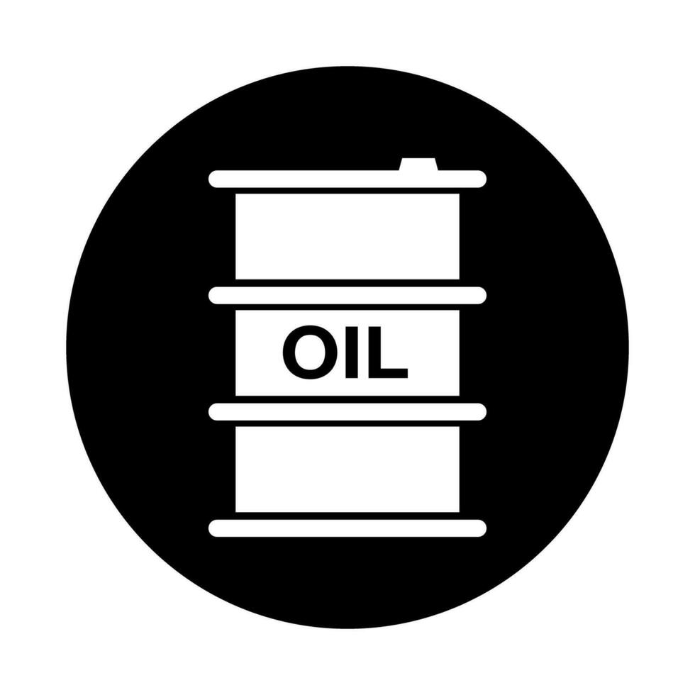 Round oil drum icon. Fuel storage. Vector. vector