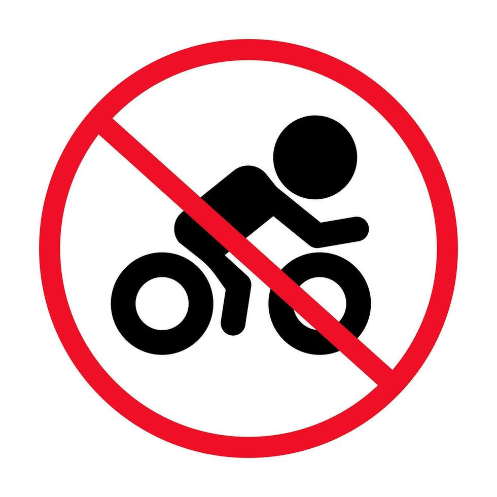 No bicycle driving area and no bicycle parking zone. Vector. vector
