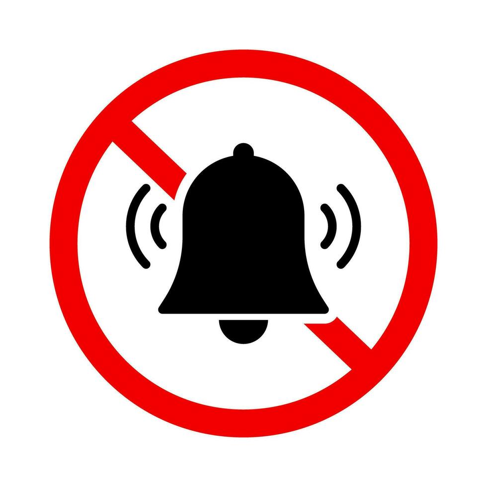 Notification OFF icon. Bell and prohibition sign. Silent mode. Vector. vector