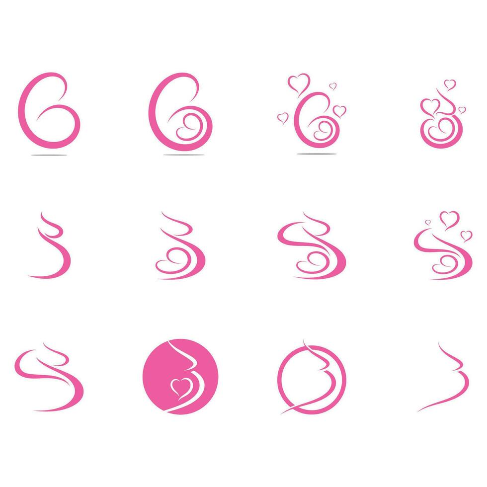 Pregnant template vector icon