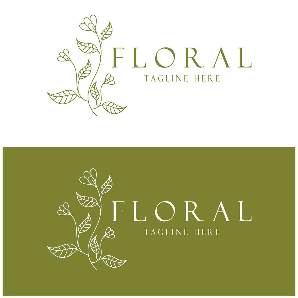 Elegant floral and leaf frame. Delicate botanical vector illustration for labels, spas, corporate identity, and wedding invitations