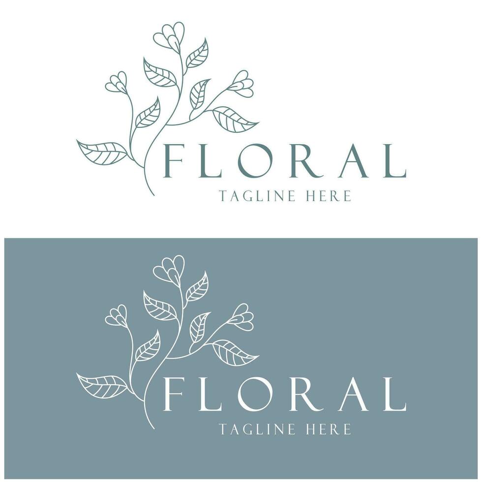 Elegant floral and leaf frame. Delicate botanical vector illustration for labels, spas, corporate identity, and wedding invitations