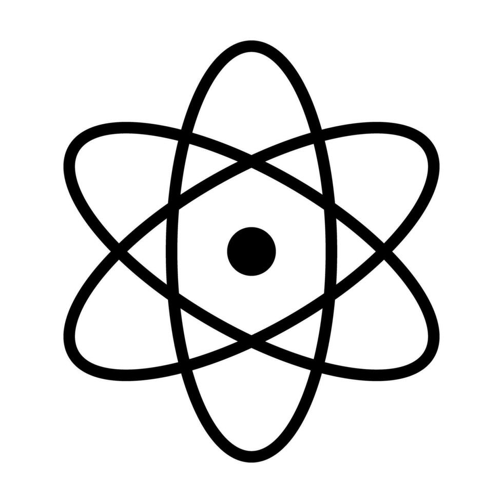 Nucleus and orbital electrons. Atom. Vector. vector