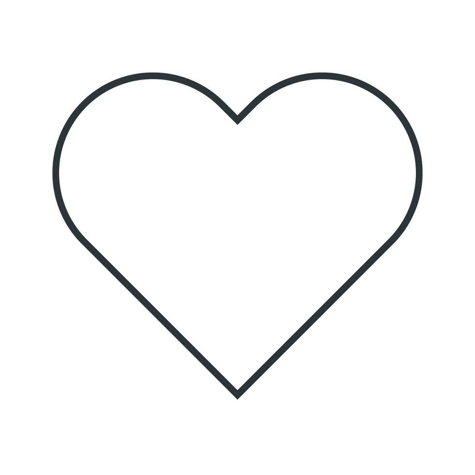 Simple heart mark line. Vector. vector