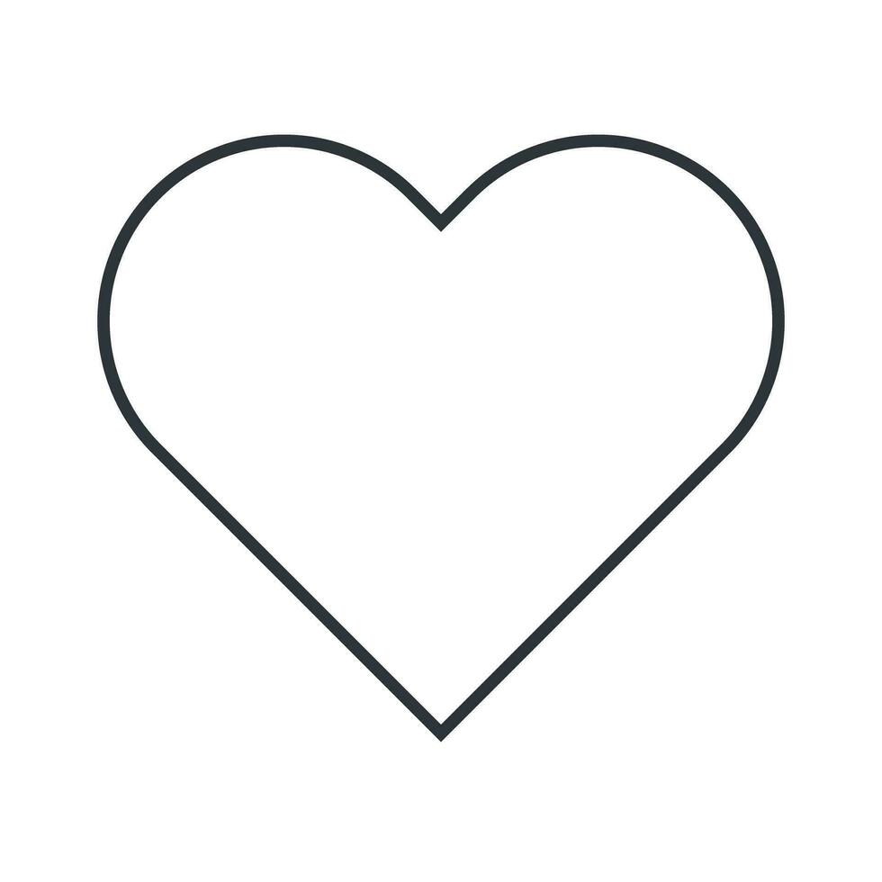 Simple heart mark line. Vector. vector