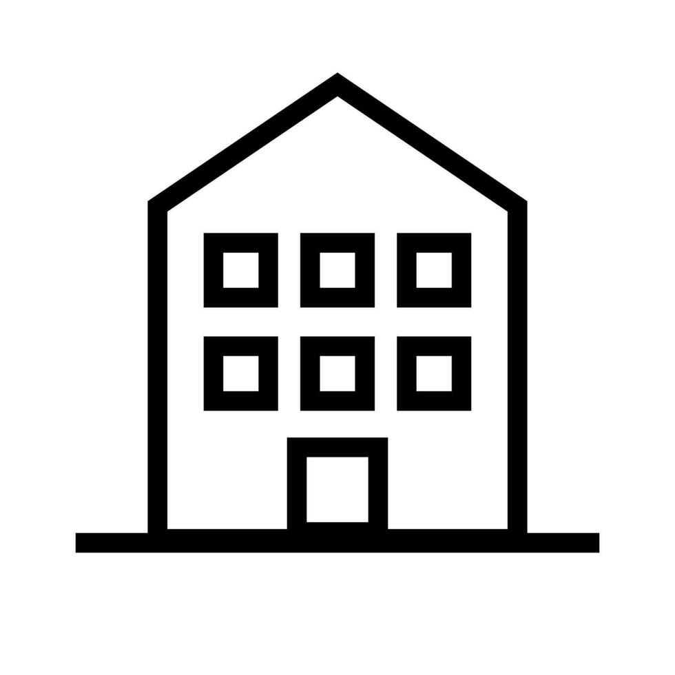 Building icon with windows. Vector. vector