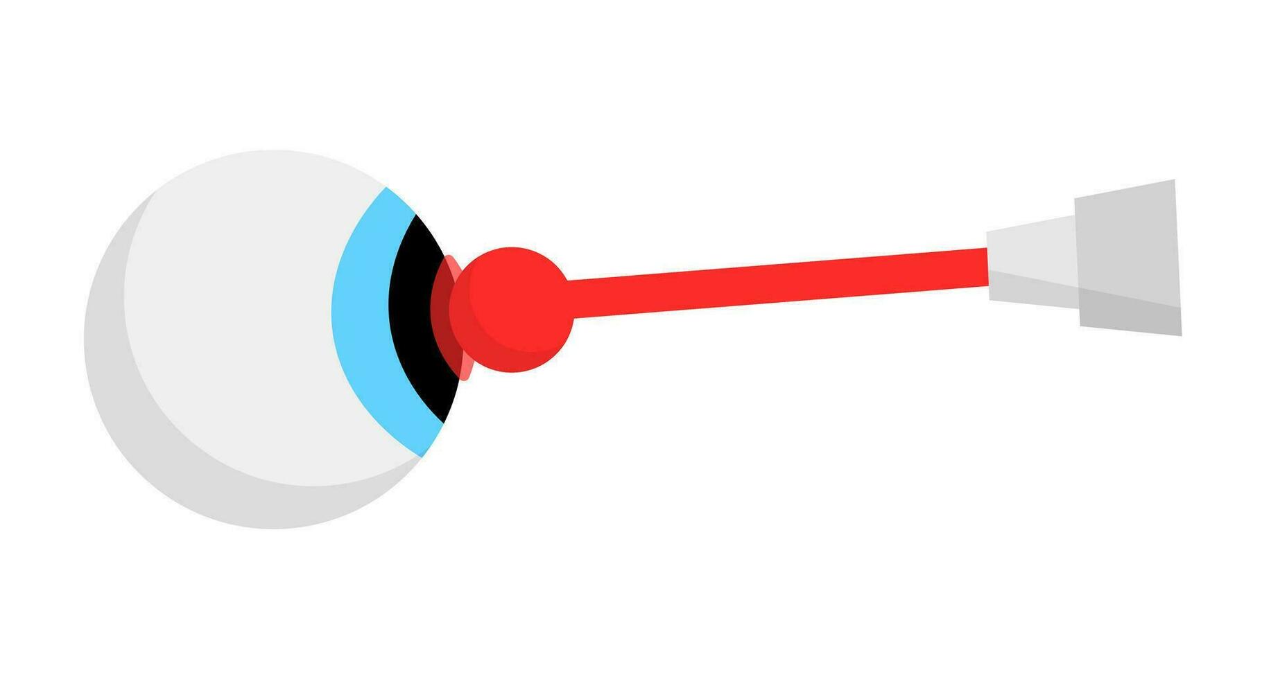 LASIK surgery icon. Eye ball and laser. Vector. vector