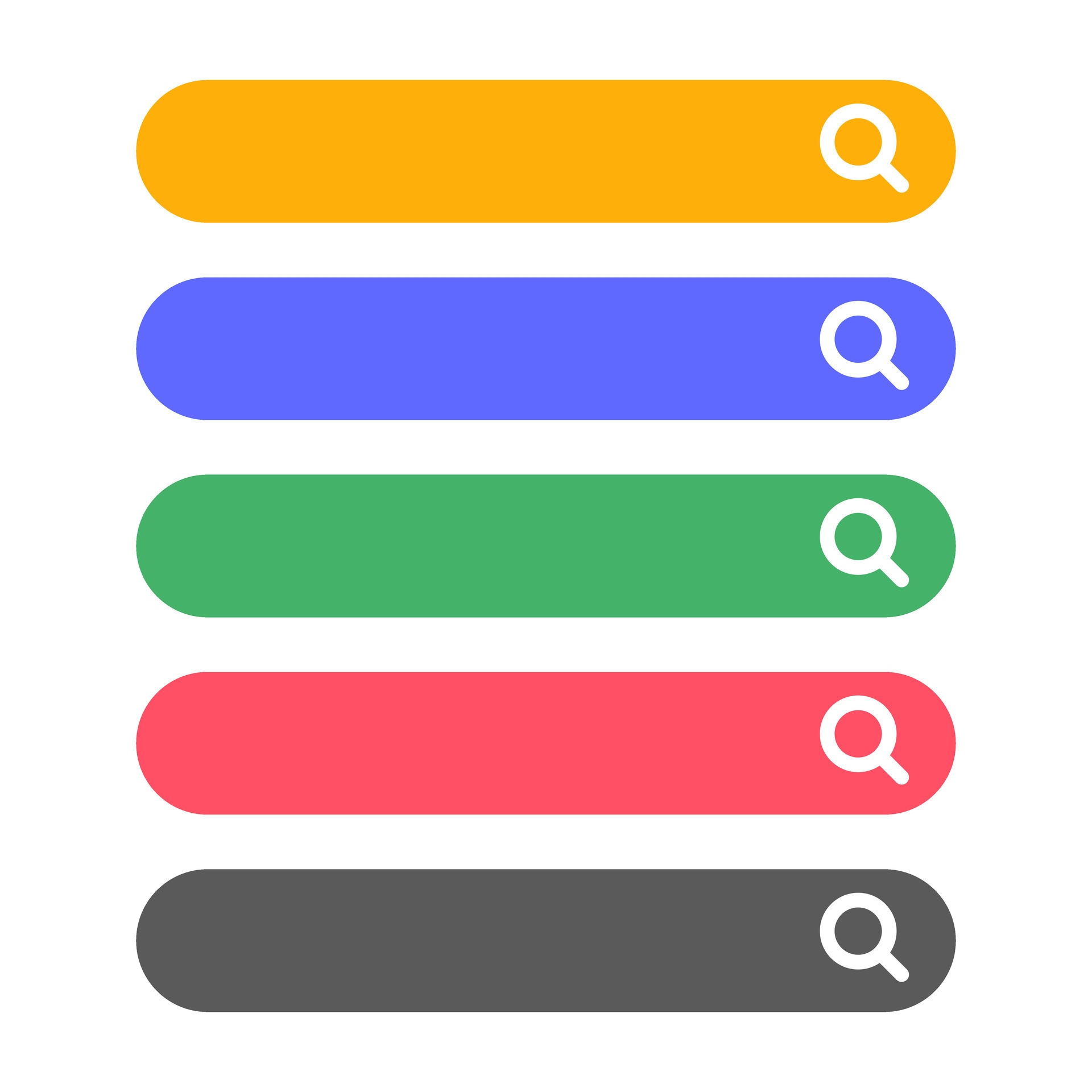 search box icon set with input field.  search bar. Vector