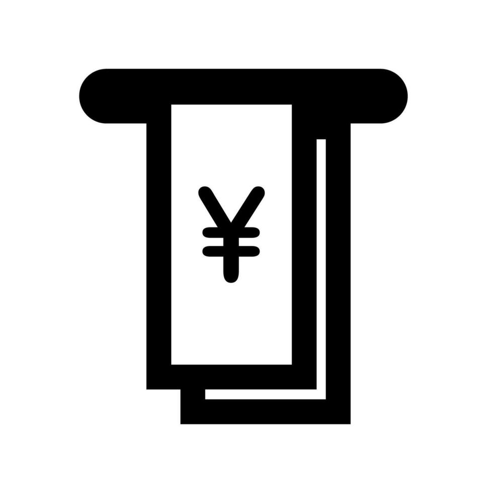 Japanese yen cash withdrawal icon. Vector. vector
