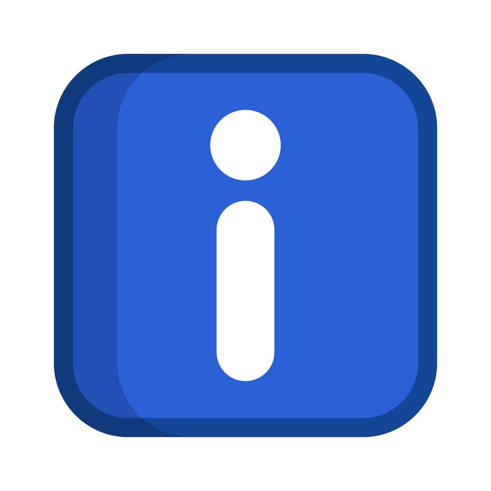 Modern square information icon. Vector. vector