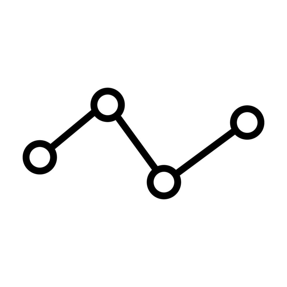 Simple line graph. Line chart. Vector. vector