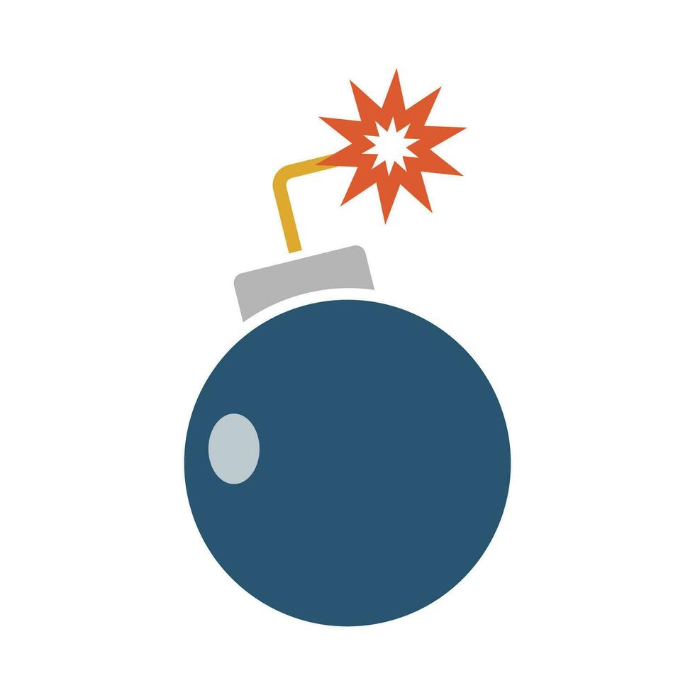 Ignited bomb icon. Dangerous explosives. Vector. vector