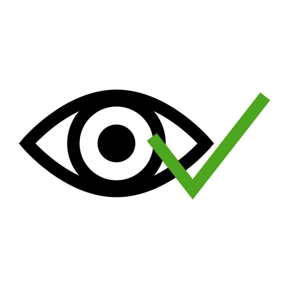 Eye and check mark. Visible check. Vector. vector