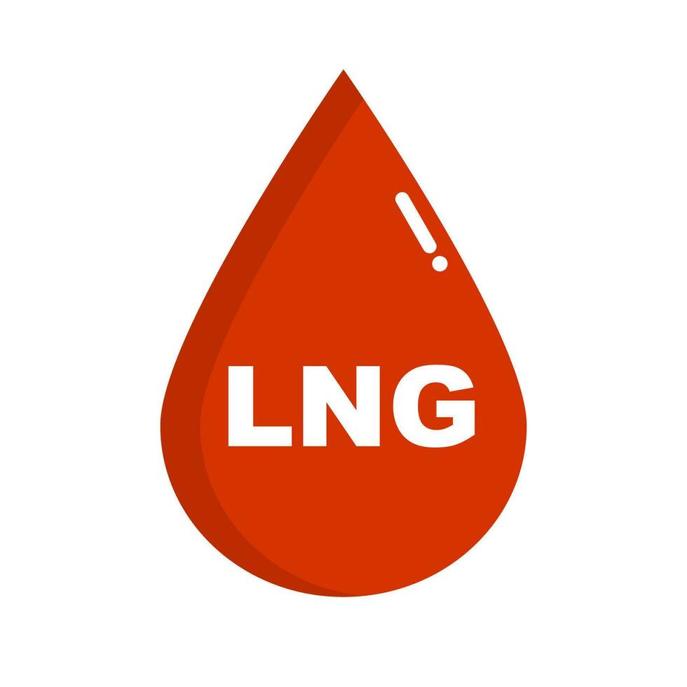 lng petróleo icono. lng energía. vector. vector