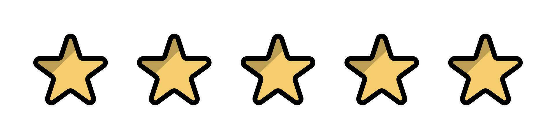 5 star icon. Hotel and restaurant ratings. Rankings and rates. Vectors. vector