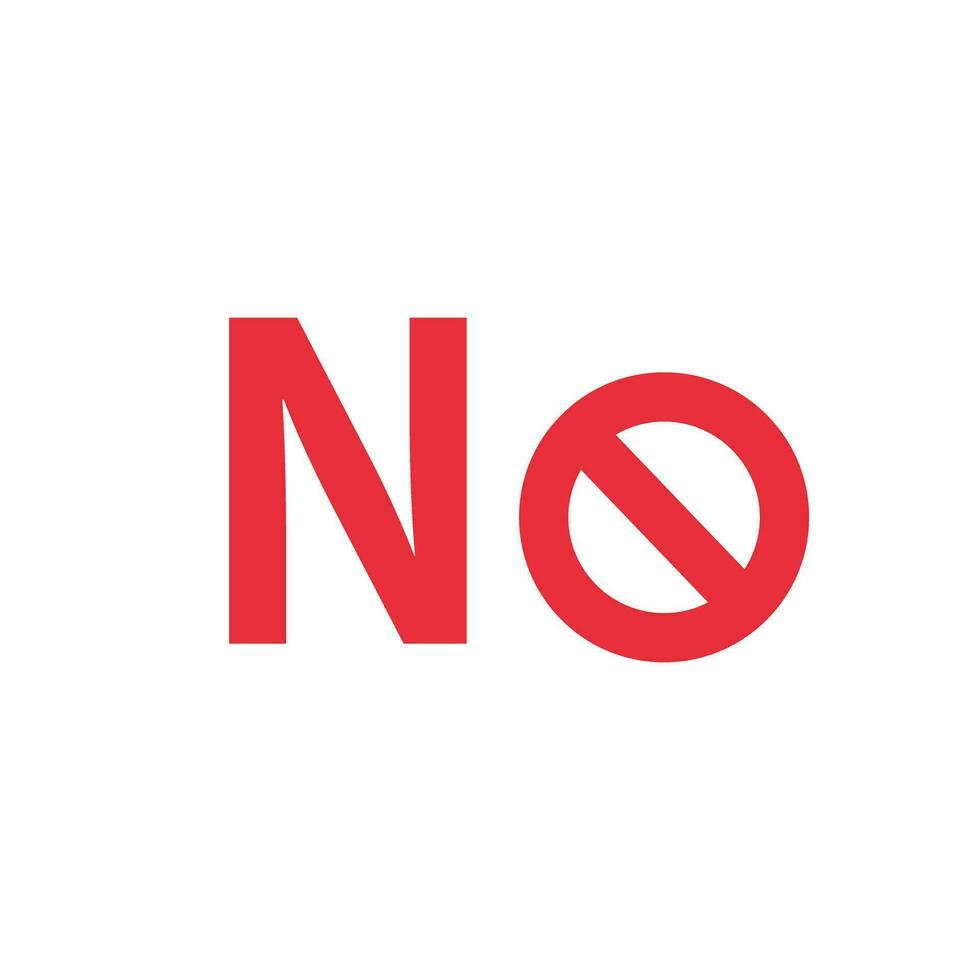 No logo and prohibition mark icons. Vector. vector