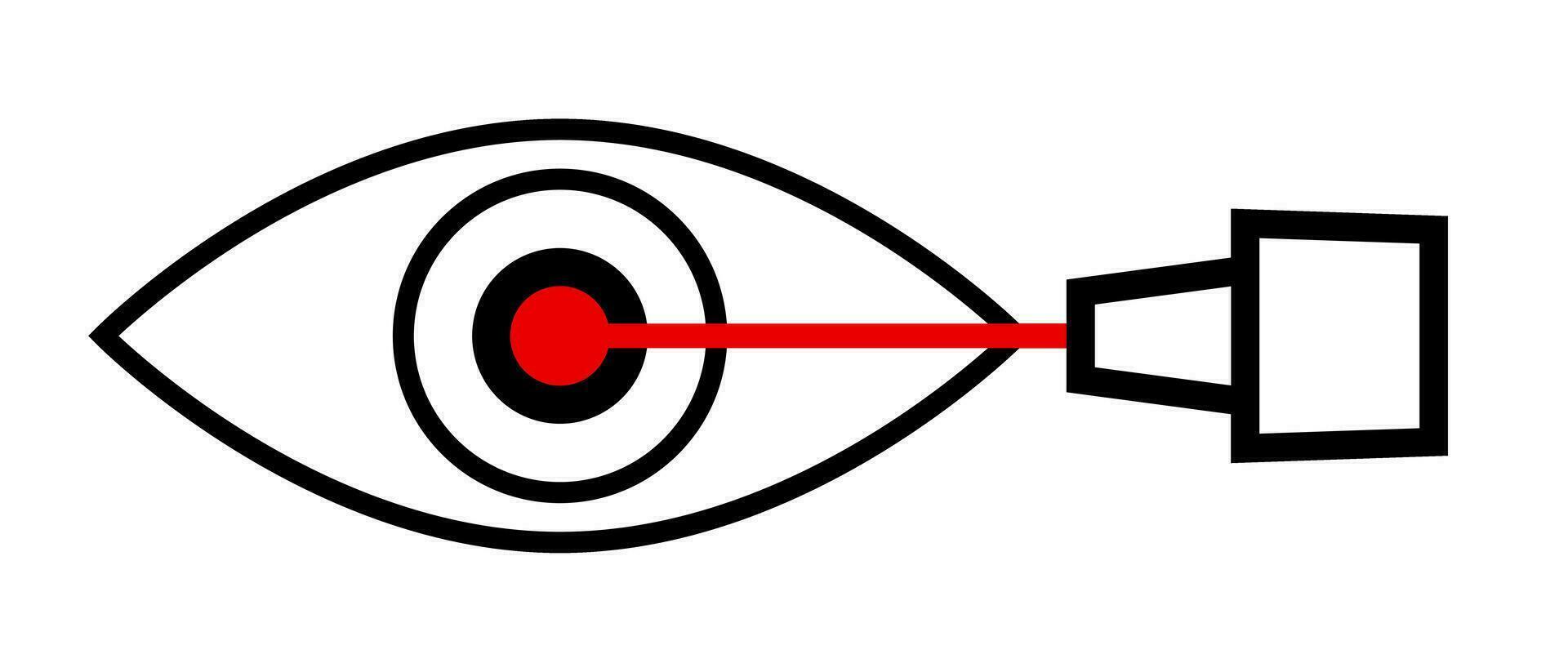 sencillo lasik icono. ojo cirugía. vector. vector