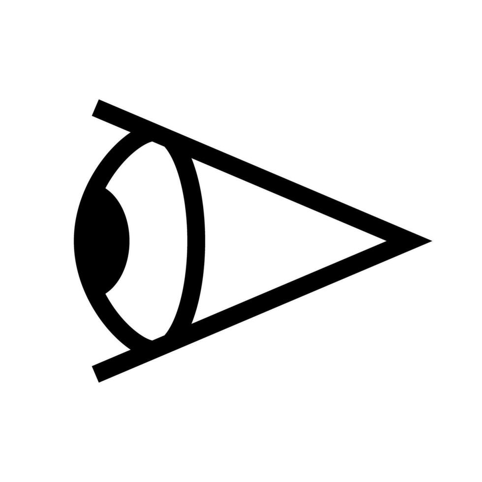 Simple eye side icon. Vector. vector