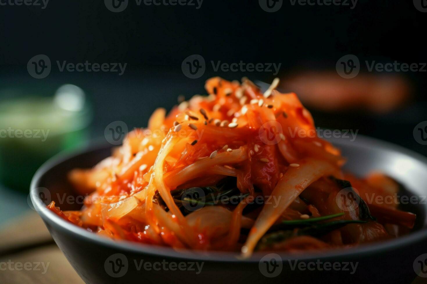 Korean kimchi bowl cuisine. Generate Ai photo