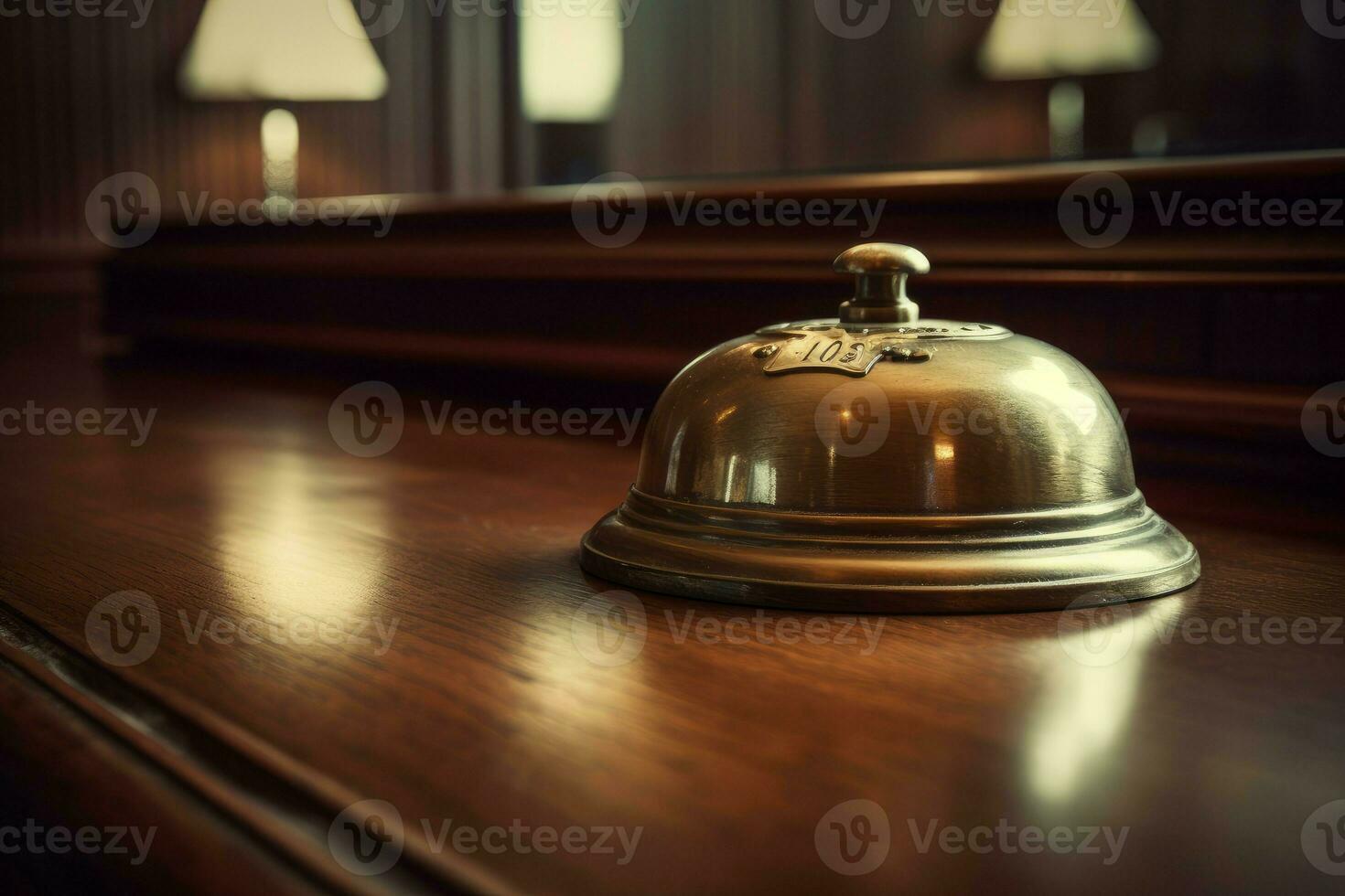 Hotel service bell. Generate Ai photo