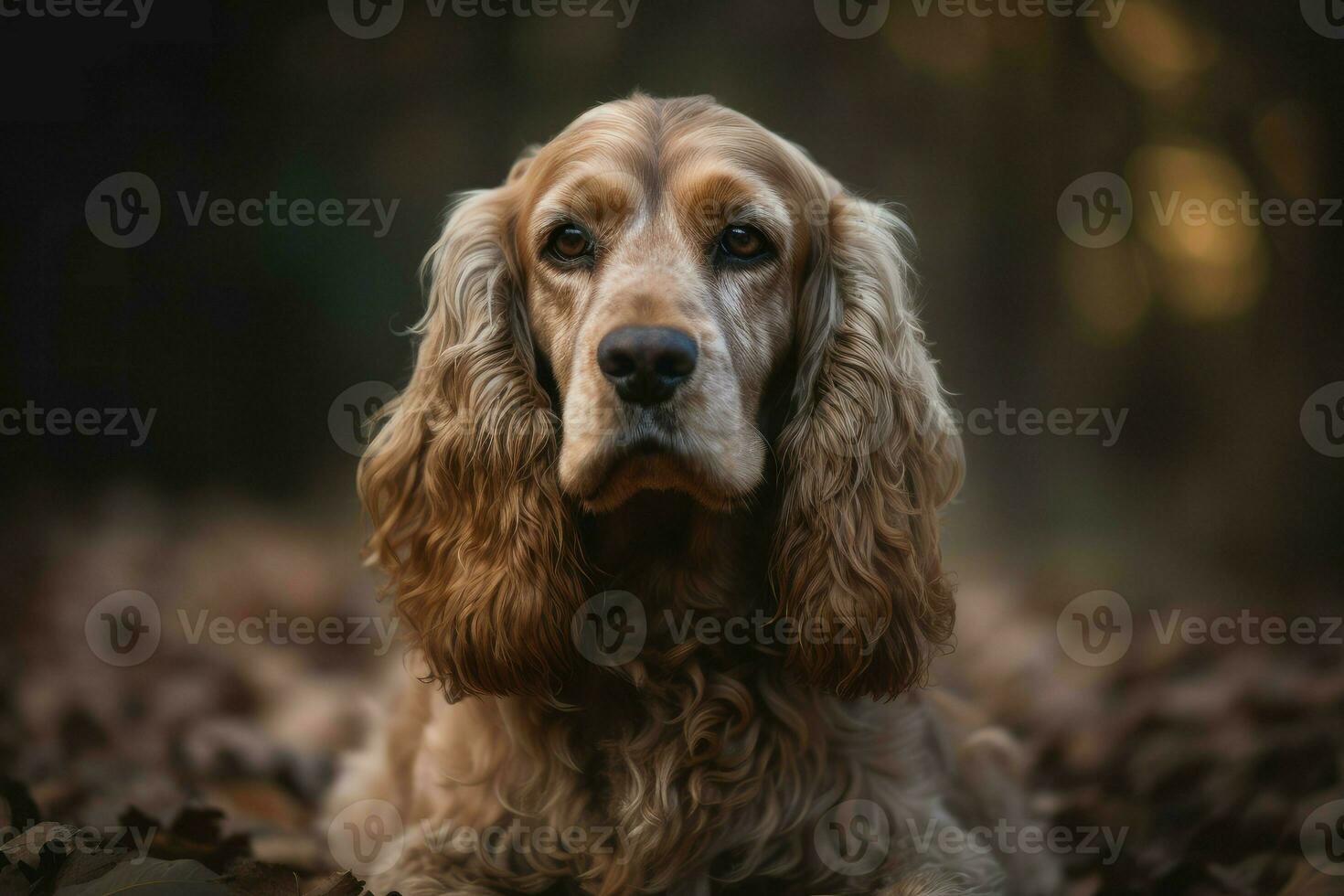 English cocker spaniel dog animal. Generate Ai photo