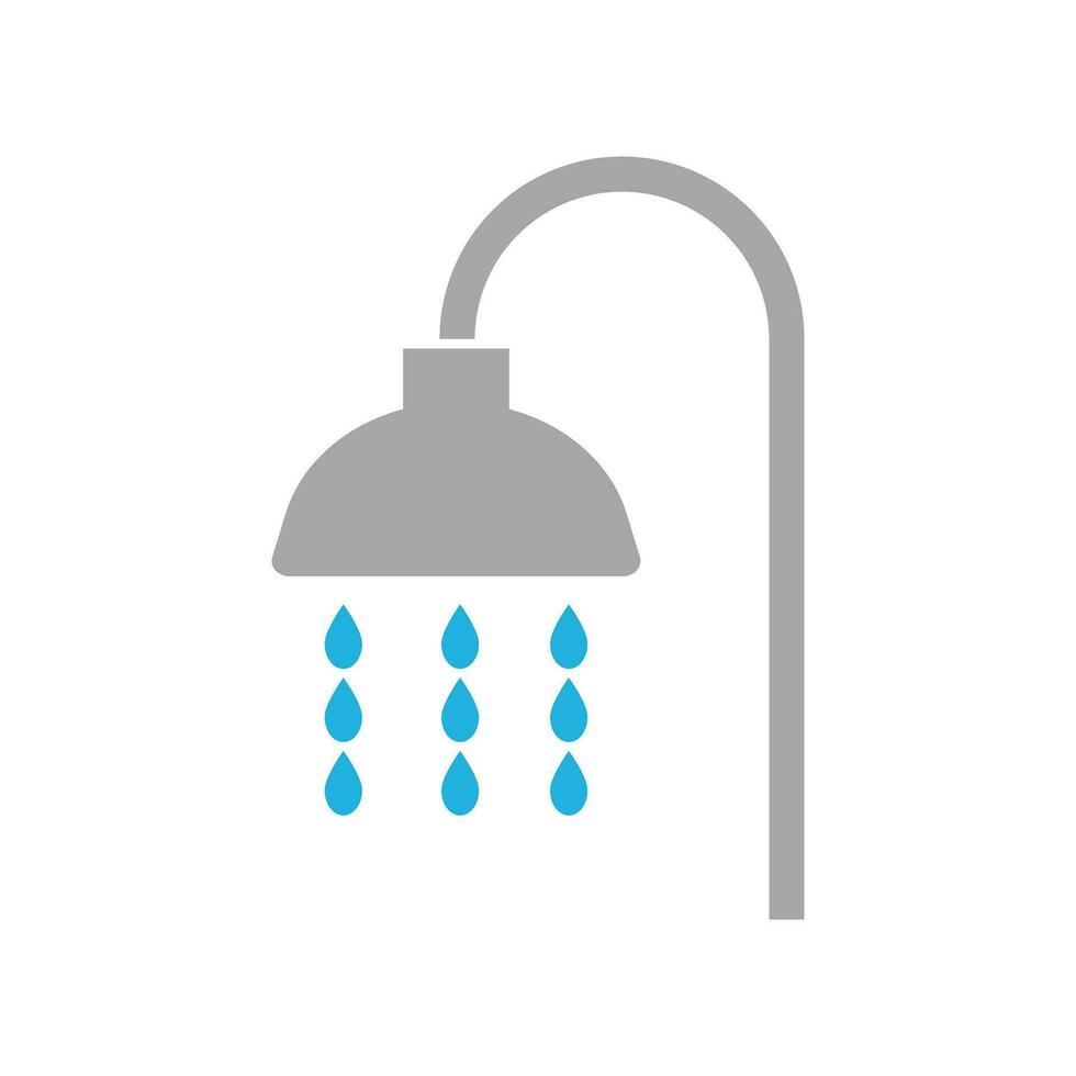 Modern shower icon. Falling water. Vector. vector