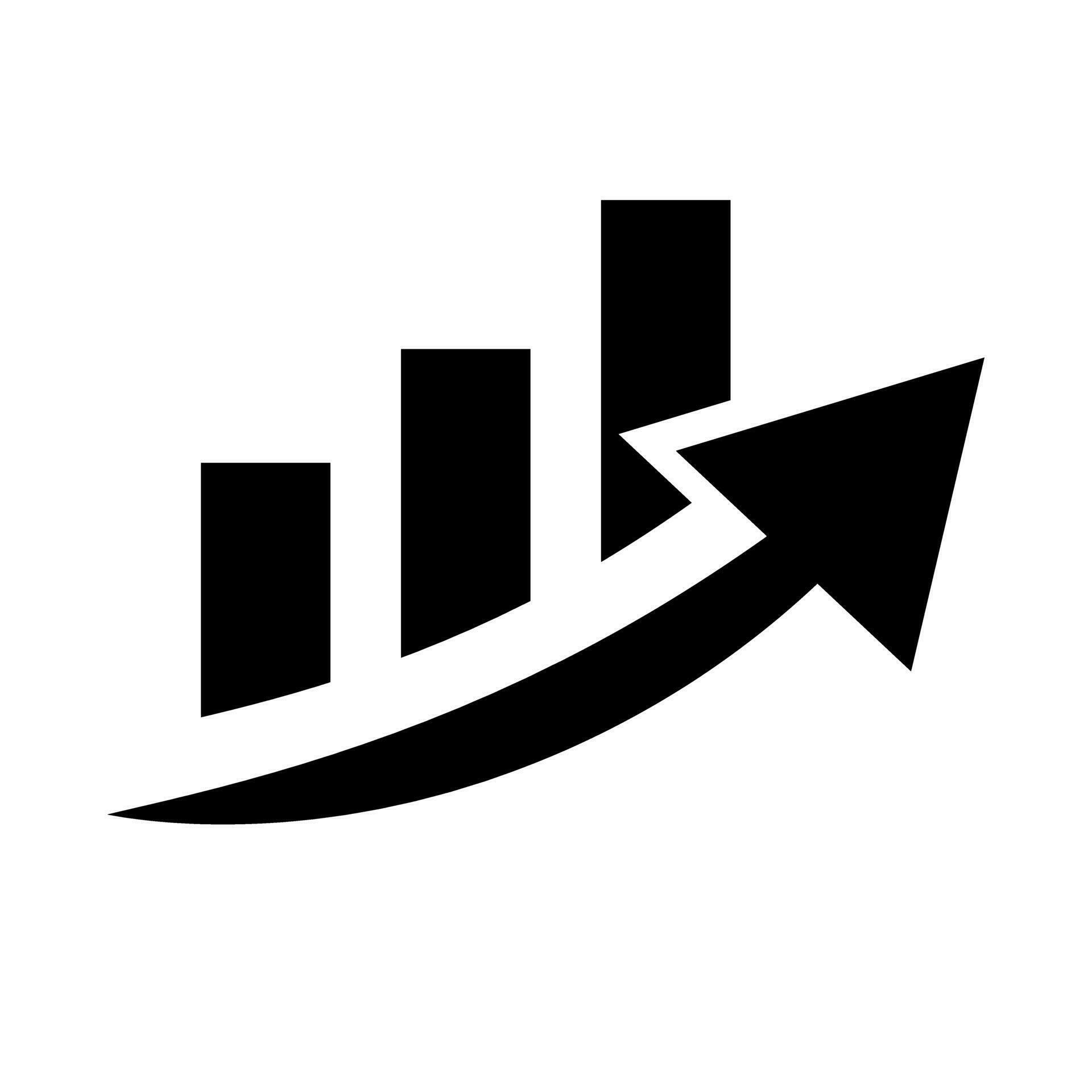 Chart to rise. Increasing bar chart. Vector. 26381757 Vector Art at ...