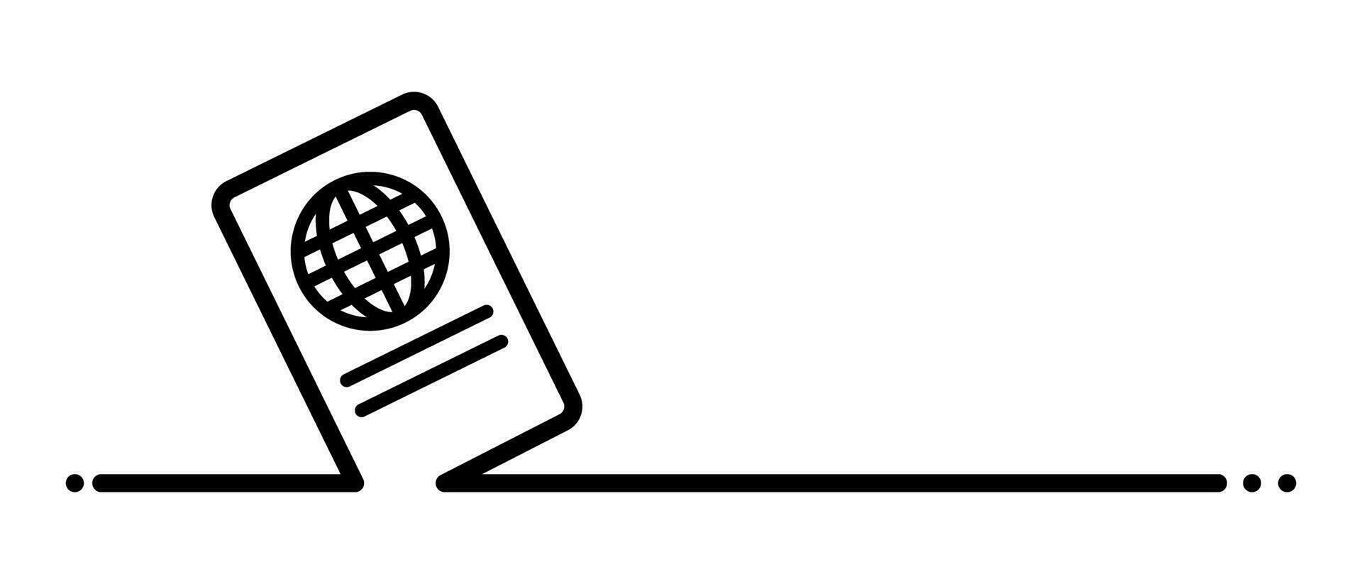 Background with passport and copy space. Travel abroad. Vector. vector