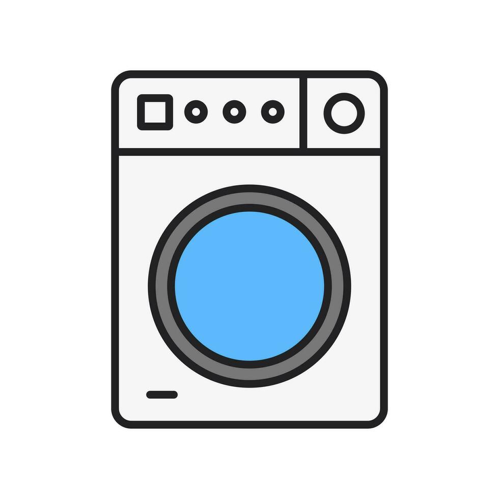 Lavado máquina icono. lavandería en progreso. vector
