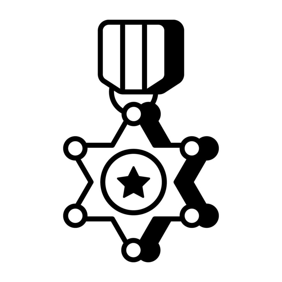 icono de la insignia del sheriff en el diseño de vectores de moda