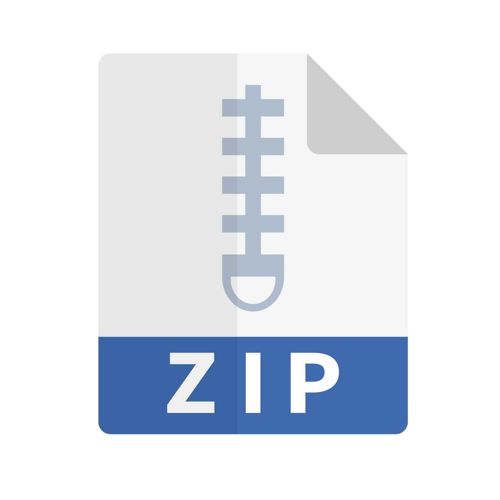 Flat design ZIP file icon. Vector. vector