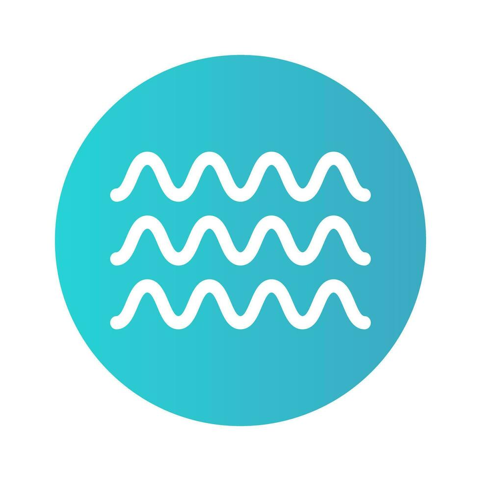 Round sea wave symbol. Ocean. Vector. vector