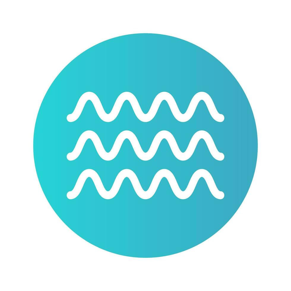 Round sea wave symbol. Ocean. Vector. vector