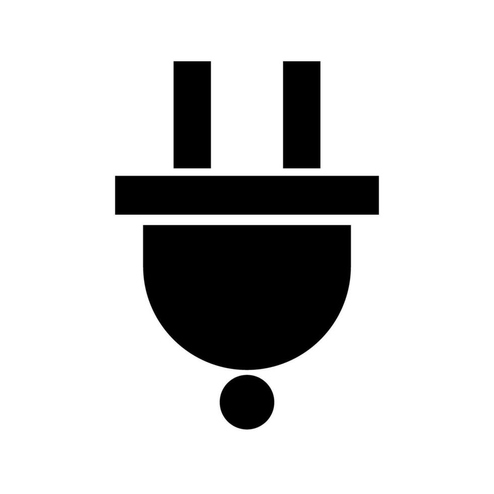 Compact outlet silhouette icon. Power plug. Vector. vector