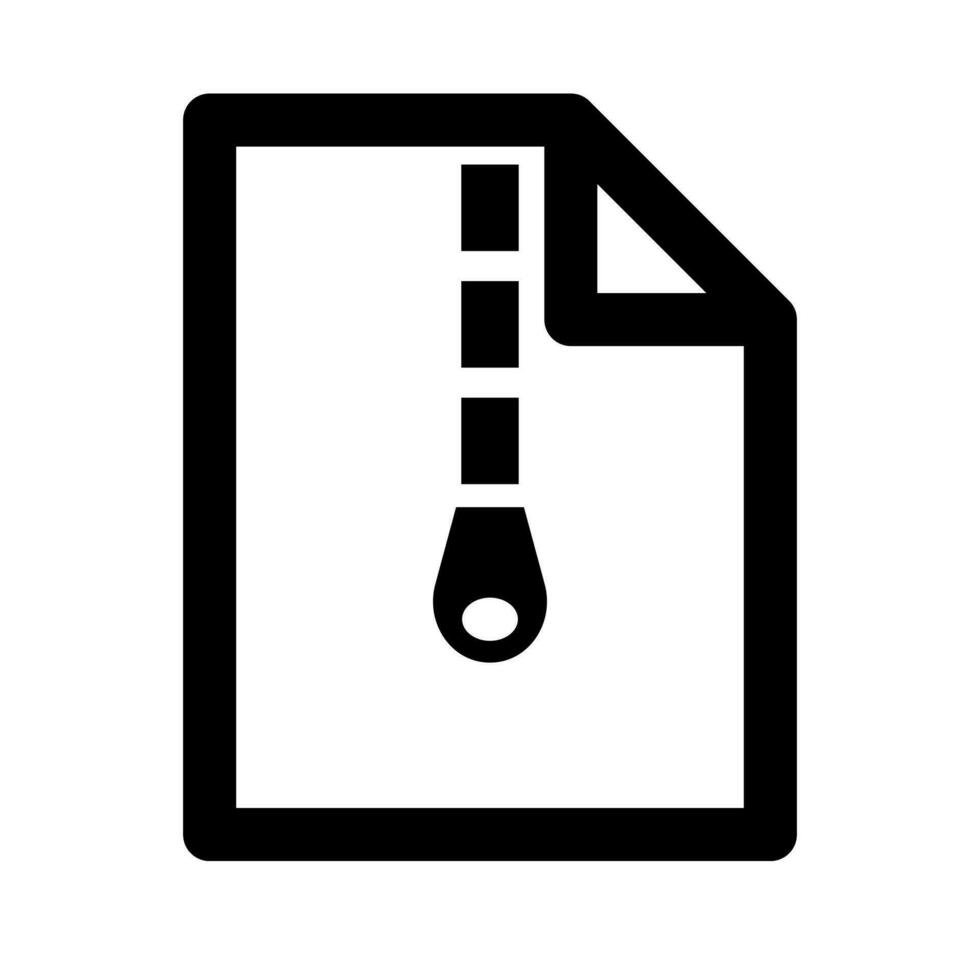 Simple ZIP file icon. Compressed file. Vector. vector