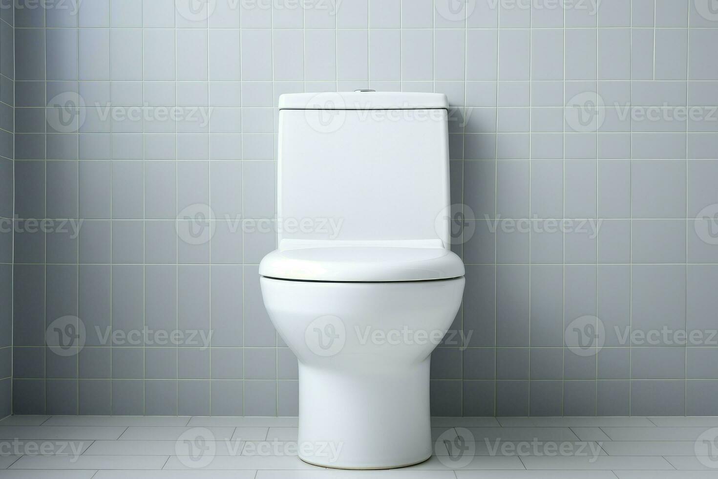 White minimalist toilet. Generate Ai photo