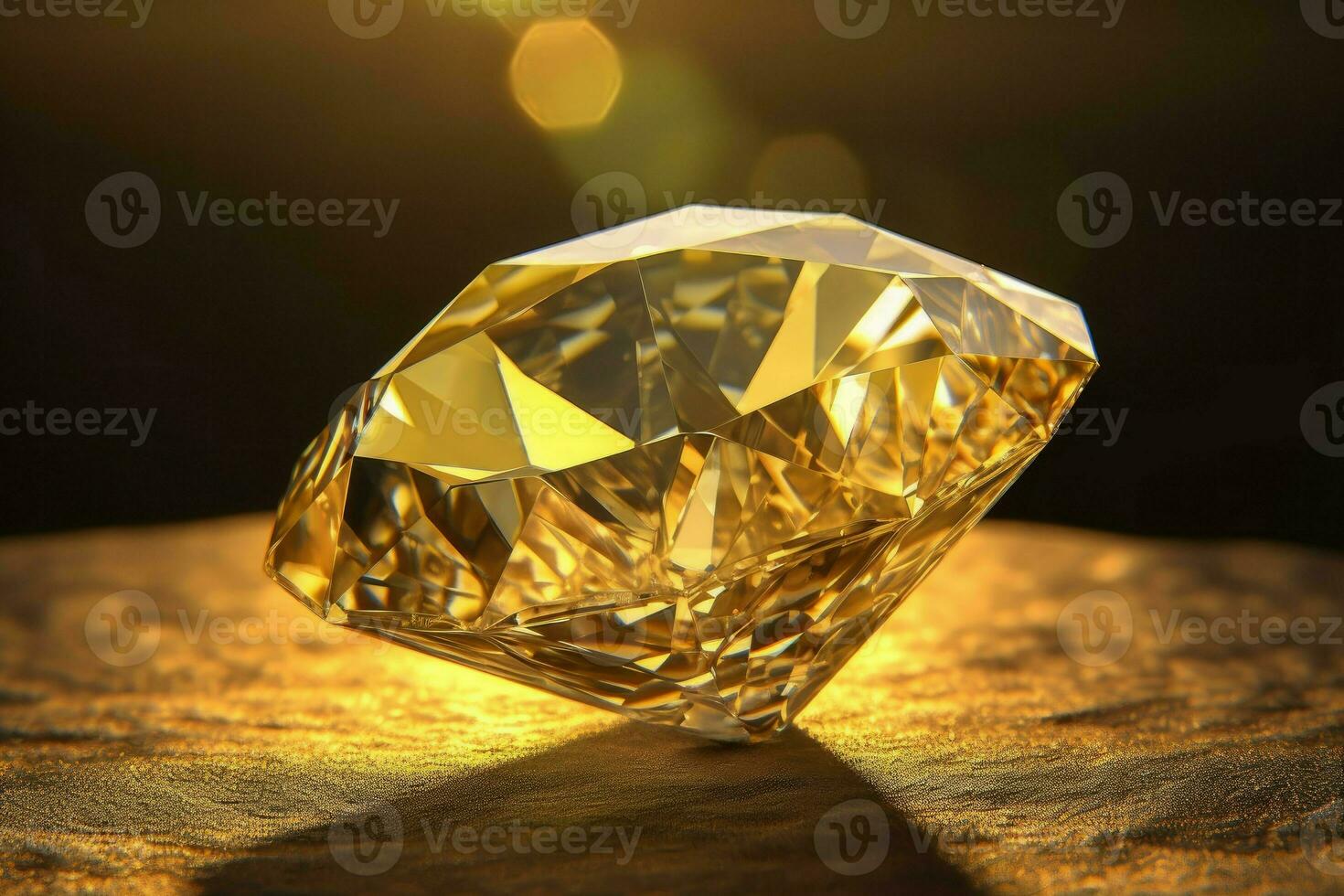 Yellow diamond sunlight. Generate Ai photo