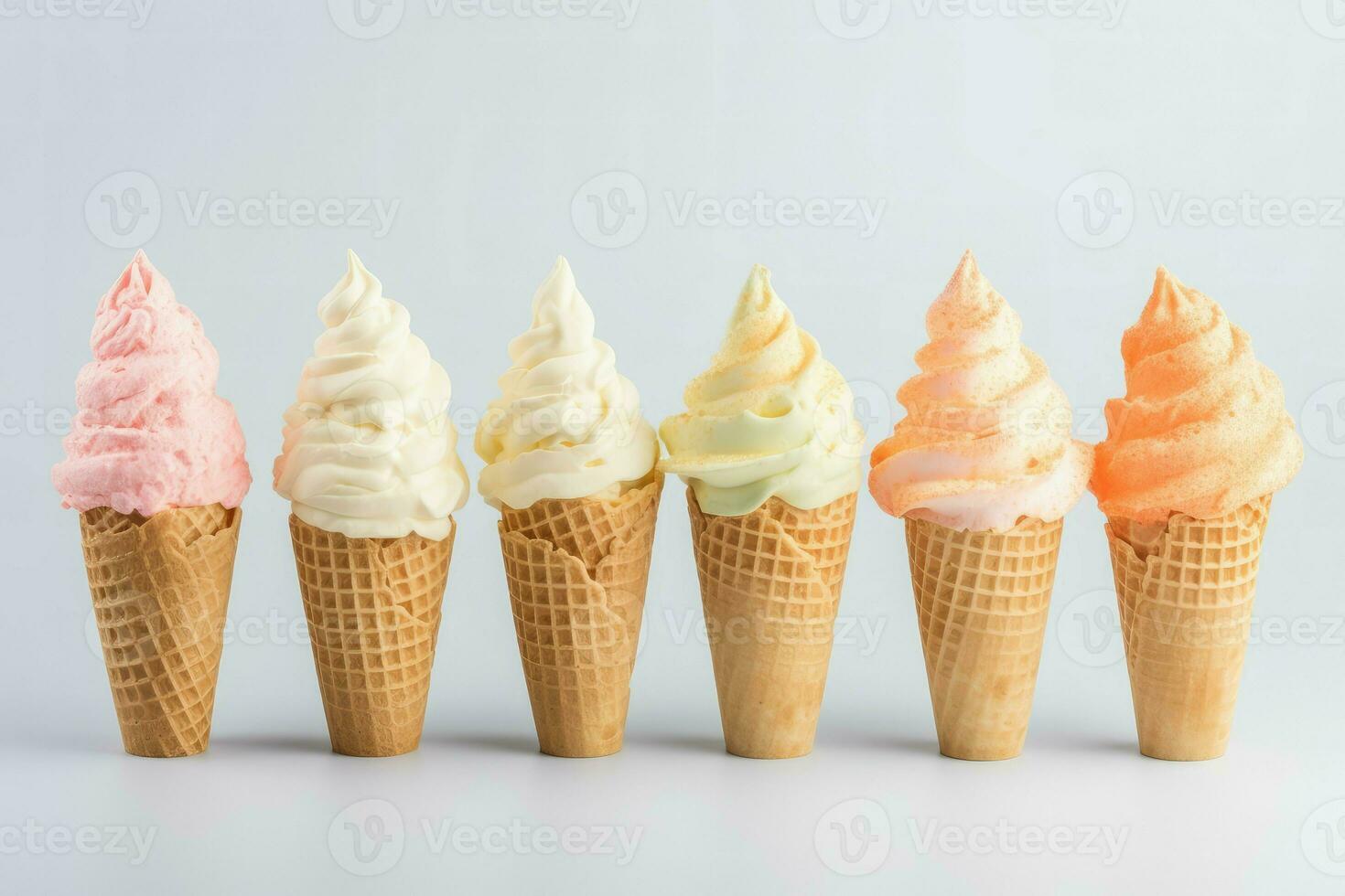 Soft ice creams creme. Generate Ai photo