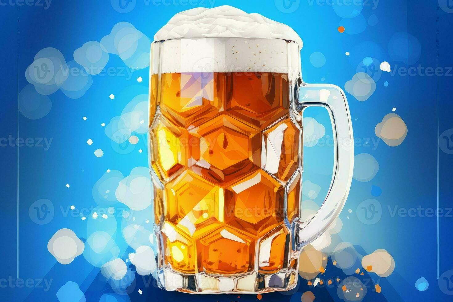 Oktoberfest beer mug ale. Generate Ai photo